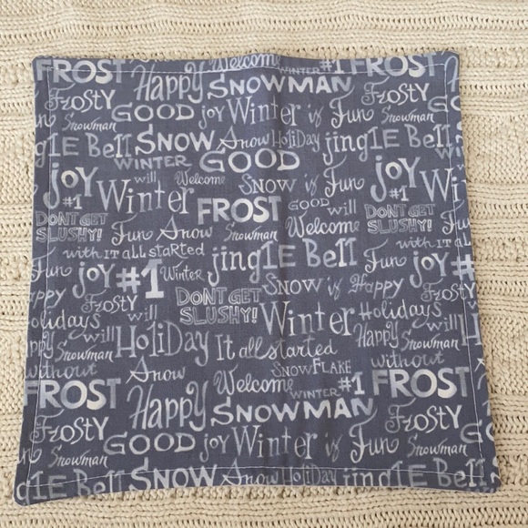 Winter Words Cloth Dinner Napkins, set of 4 - Picture 1 of 3
